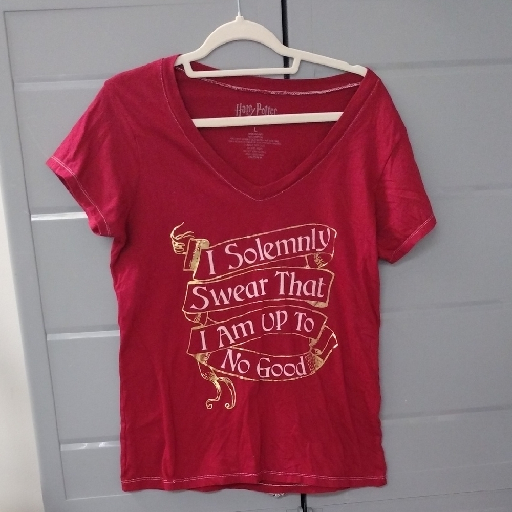 Large Harry Potter Burgundy Graphic Women's Tee
